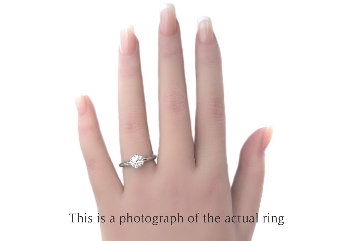 Tiffany & Co 0.93ct F/VS1 Round Brilliant Cut Diamond Engagement Ring - Bloomsbury Manor Ltd