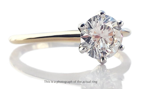 Tiffany & Co 0.96ct G/VVS2 Round Brilliant Diamond 18k Gold Engagement Ring - Bloomsbury Manor Ltd