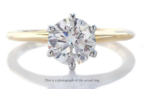 Tiffany & Co 0.96ct G/VVS2 Round Brilliant Diamond 18k Gold Engagement Ring - Bloomsbury Manor Ltd