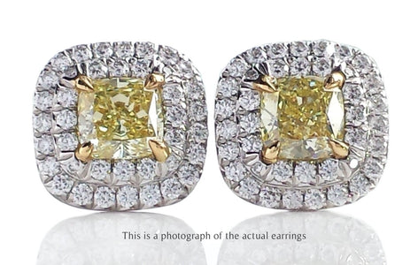 Tiffany & Co 1.00ct Fancy Yellow Diamond Soleste Earrings - Bloomsbury Manor Ltd