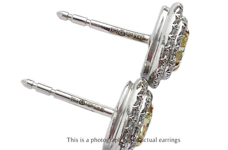 Tiffany & Co 1.00ct Fancy Yellow Diamond Soleste Earrings - Bloomsbury Manor Ltd