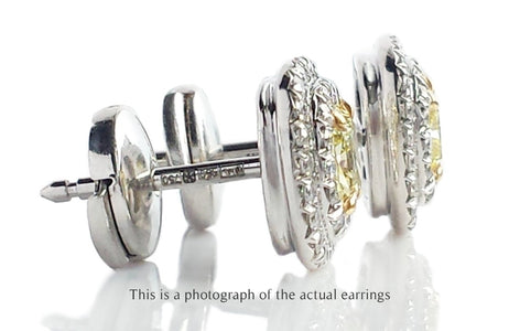 Tiffany & Co 1.00ct Fancy Yellow Diamond Soleste Earrings - Bloomsbury Manor Ltd