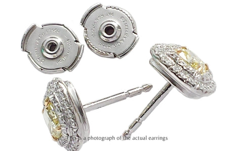 Tiffany & Co 1.00ct Fancy Yellow Diamond Soleste Earrings - Bloomsbury Manor Ltd