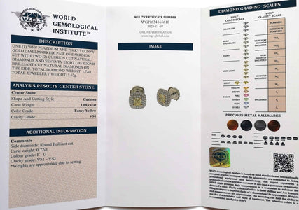 Tiffany & Co 1.00tcw Fancy Yellow Diamond Soleste Earrings - Bloomsbury Manor Ltd