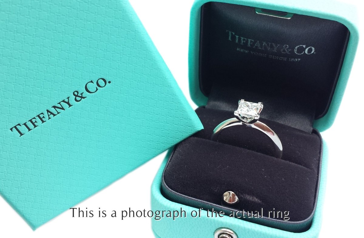 Tiffany & Co 1.01ct E/VVS2 Princess Cut Diamond Engagement Ring - Bloomsbury Manor Ltd