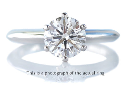 Tiffany & Co 1.01ct I/VS1 Round Brilliant Cut Diamond Engagement Ring - Bloomsbury Manor Ltd