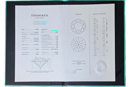 Tiffany & Co 1.01ct I/VS1 Round Brilliant Cut Diamond Engagement Ring - Bloomsbury Manor Ltd
