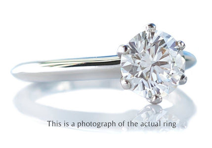 Tiffany & Co 1.01ct I/VS1 Round Brilliant Cut Diamond Engagement Ring - Bloomsbury Manor Ltd