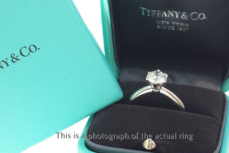 Tiffany & Co 1.01ct I/VS1 Round Brilliant Cut Diamond Engagement Ring - Bloomsbury Manor Ltd