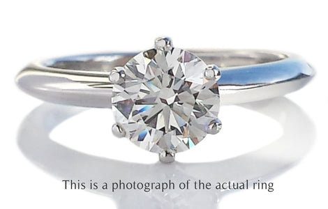 Tiffany & Co 1.01ct I/VS1 Round Brilliant Cut Diamond Engagement Ring - Bloomsbury Manor Ltd