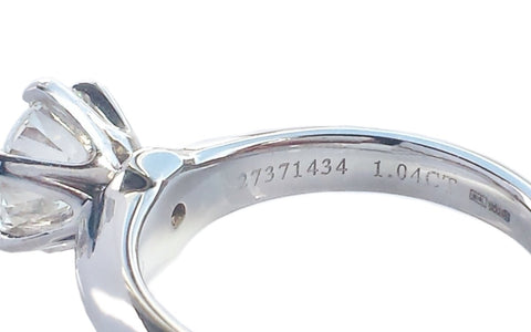 Tiffany & Co. 1.04ct H/VVS1 Triple XXX Round Brilliant Diamond Engagement Ring - Bloomsbury Manor Ltd