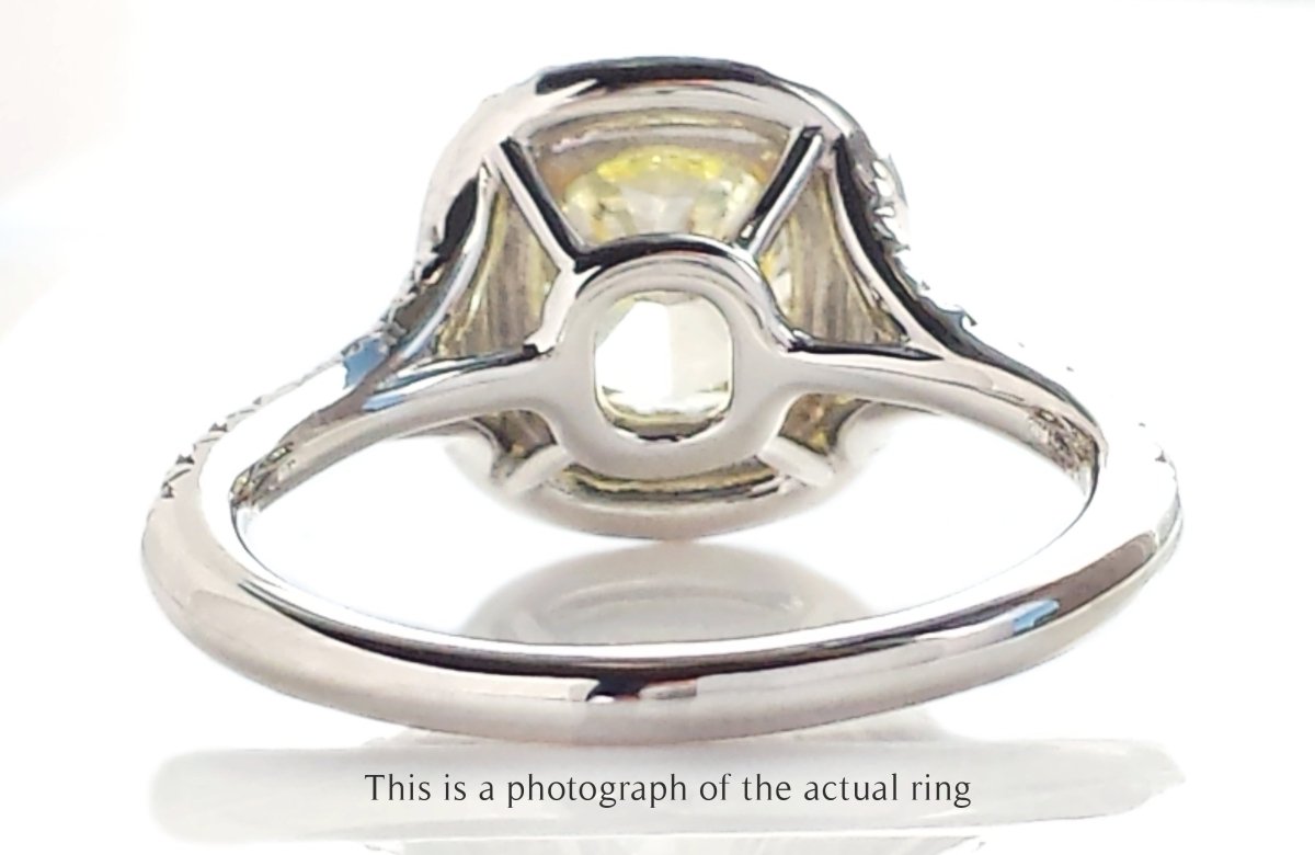 Tiffany & Co 1.08ct Fancy Yellow VS2 Diamond Soleste Engagement Ring - Bloomsbury Manor Ltd