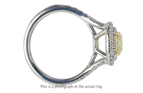 Tiffany & Co 1.08ct Fancy Yellow VS2 Diamond Soleste Engagement Ring - Bloomsbury Manor Ltd