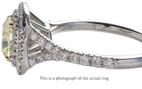 Tiffany & Co 1.08ct Fancy Yellow VS2 Diamond Soleste Engagement Ring - Bloomsbury Manor Ltd