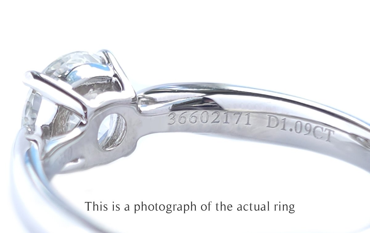 Tiffany & Co. 1.09ct G/VVS2 Harmony Round Brilliant Diamond Engagement Ring - Bloomsbury Manor Ltd