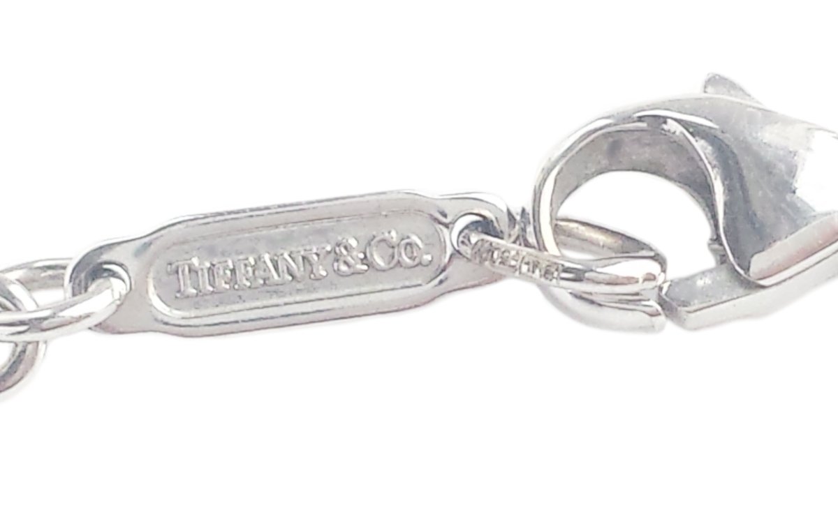 Tiffany & Co .10ct Diamond 18k White Gold Atlas Pendant Snake Chain - Bloomsbury Manor Ltd