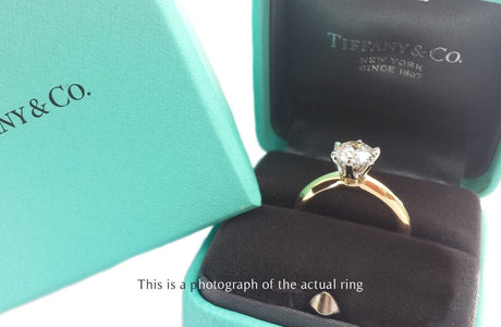 Tiffany & Co 1.11ct G/IF Round Brilliant Cut Diamond 18k Gold Engagement Ring - Bloomsbury Manor Ltd