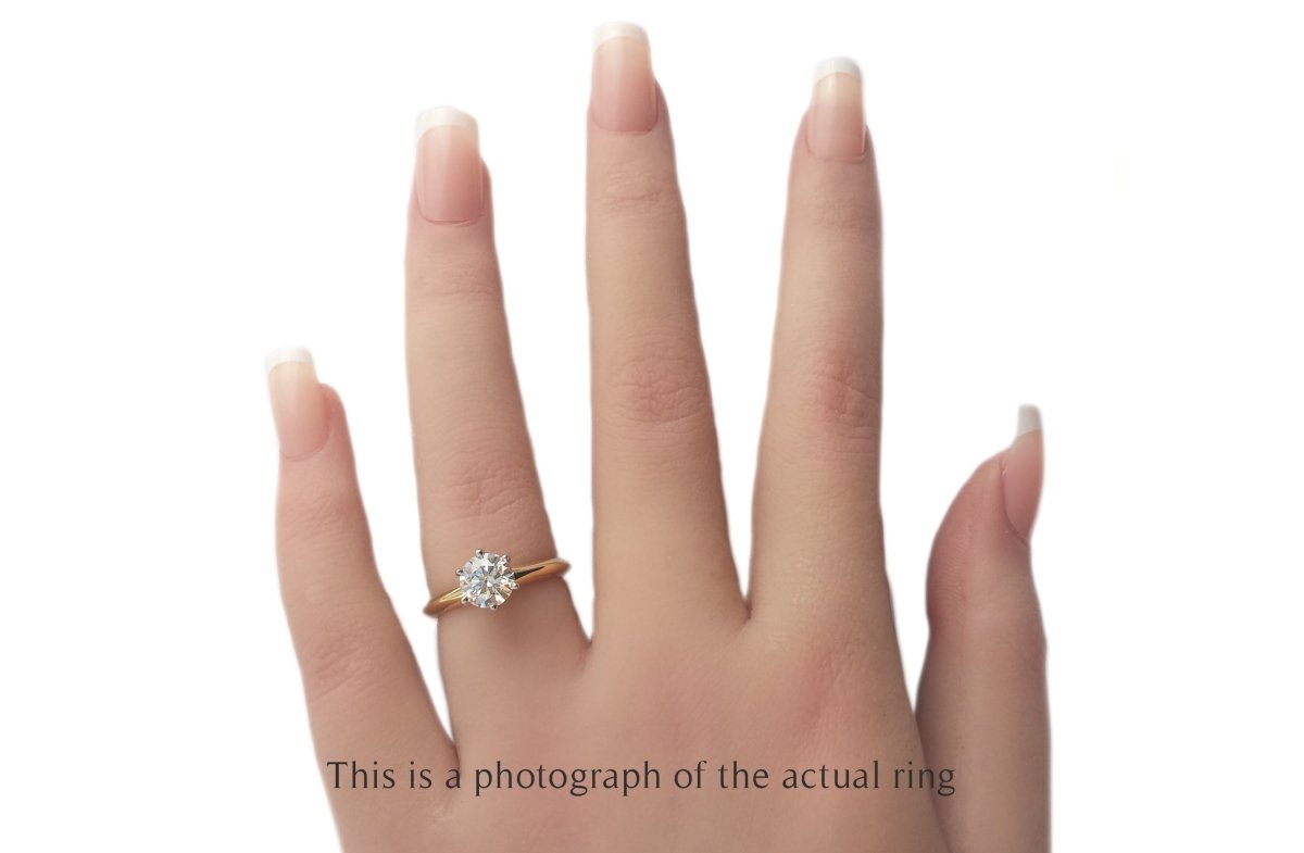 Tiffany & Co 1.11ct G/IF Round Brilliant Cut Diamond 18k Gold Engagement Ring - Bloomsbury Manor Ltd