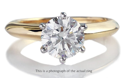 Tiffany & Co 1.11ct G/IF Round Brilliant Cut Diamond 18k Gold Engagement Ring - Bloomsbury Manor Ltd