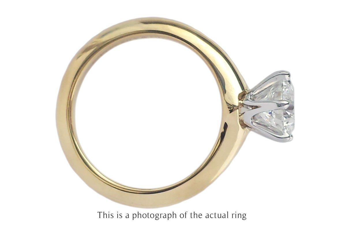 Tiffany & Co 1.11ct G/IF Round Brilliant Cut Diamond 18k Gold Engagement Ring - Bloomsbury Manor Ltd
