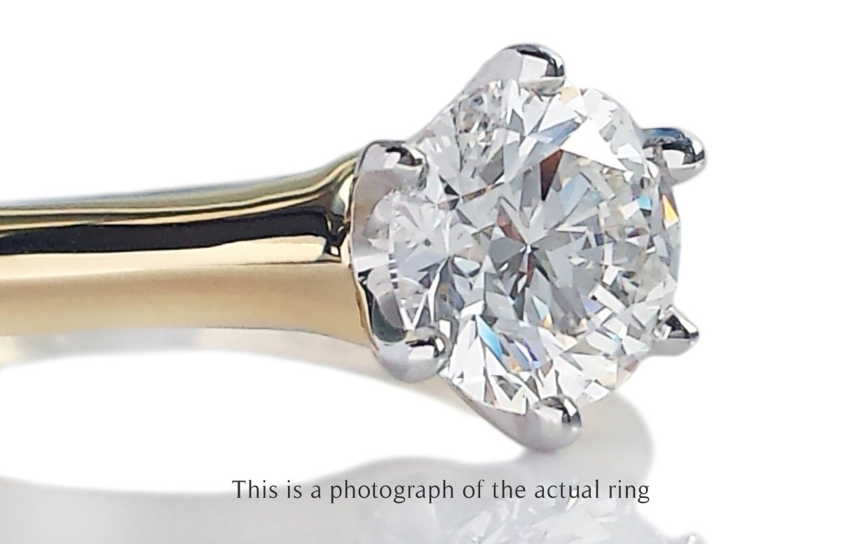 Tiffany & Co 1.11ct G/IF Round Brilliant Cut Diamond 18k Gold Engagement Ring - Bloomsbury Manor Ltd