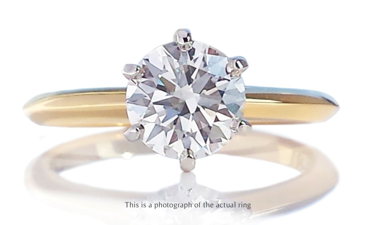 Tiffany & Co 1.14ct F/VS1 Round Brilliant Cut Diamond Engagement Ring - Bloomsbury Manor Ltd