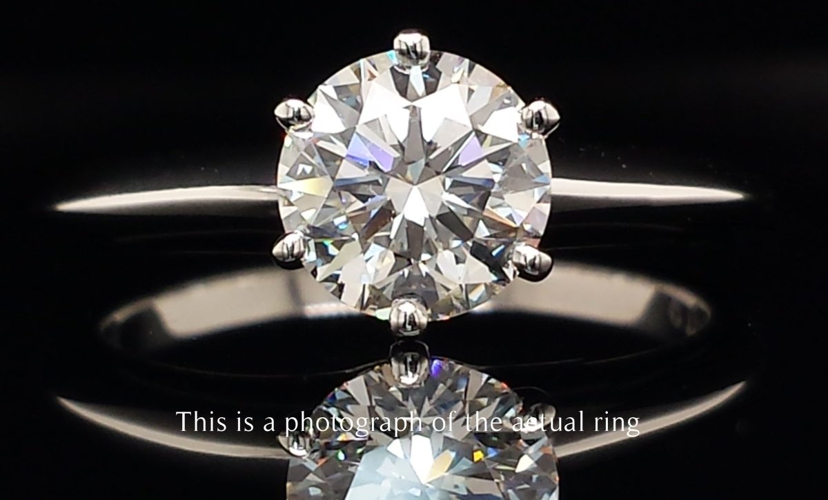 Tiffany & Co. 1.15ct H/SI1 Round Brilliant Diamond Engagement Ring - Bloomsbury Manor Ltd