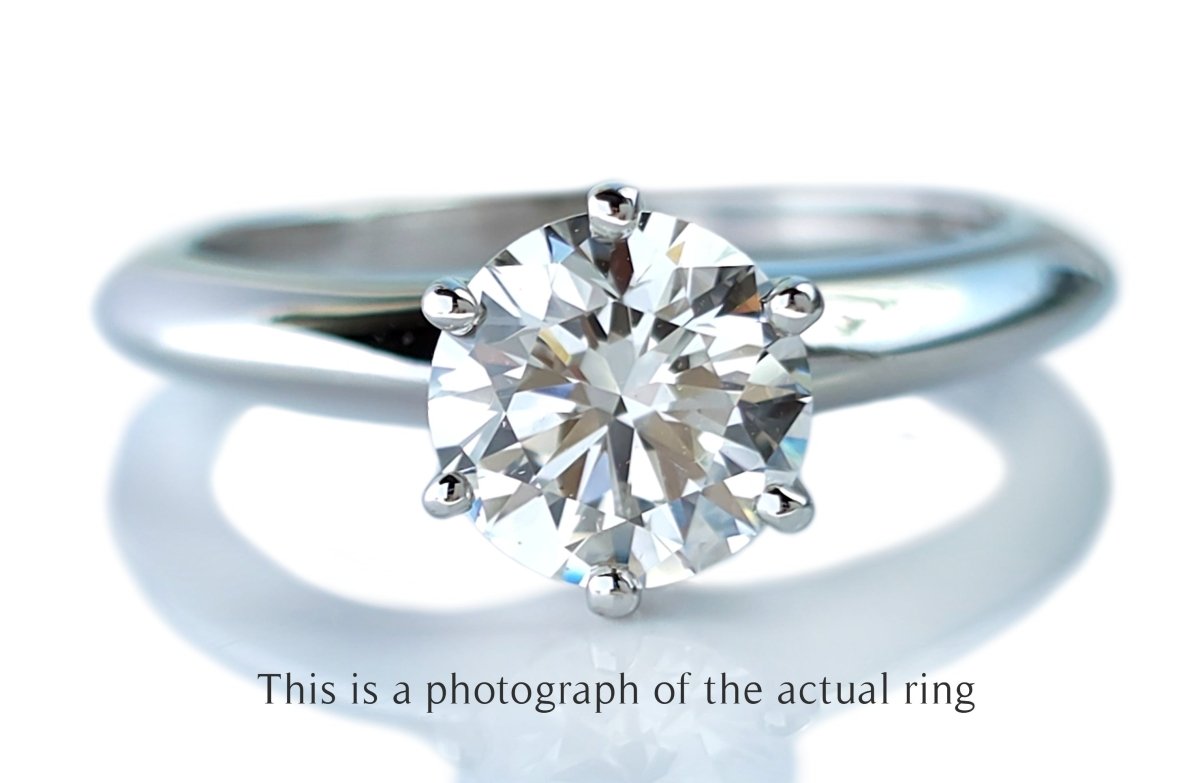 Tiffany & Co 1.15ct H/SI1 Round Brilliant Diamond Engagement Ring - Bloomsbury Manor Ltd