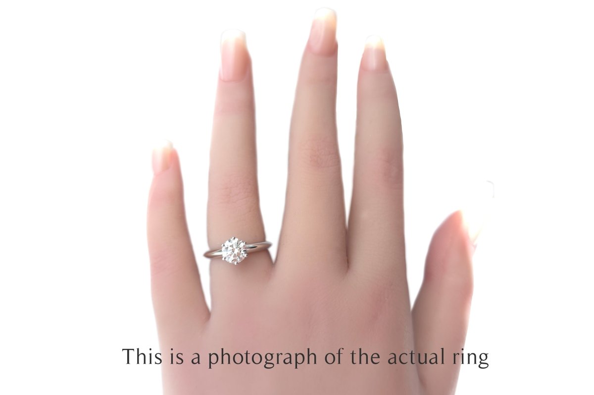 Tiffany & Co 1.15ct H/SI1 Round Brilliant Diamond Engagement Ring - Bloomsbury Manor Ltd