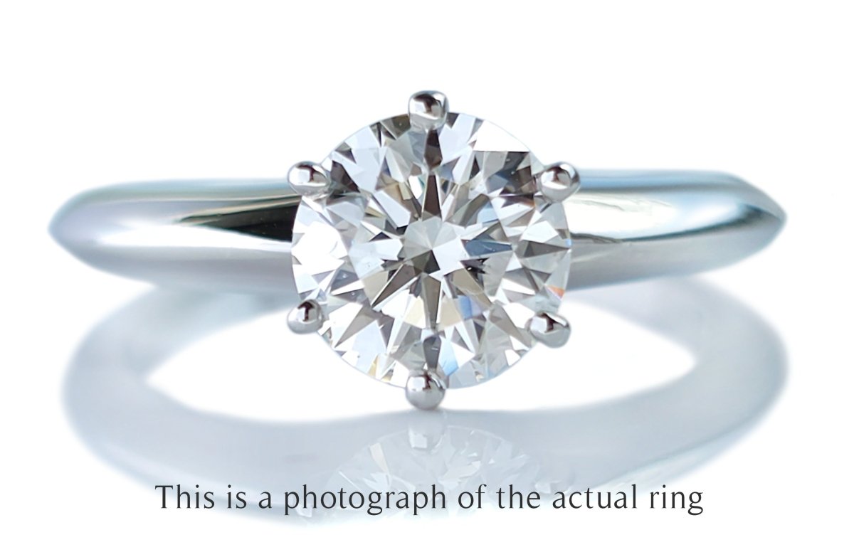 Tiffany & Co 1.15ct H/SI1 Round Brilliant Diamond Engagement Ring - Bloomsbury Manor Ltd