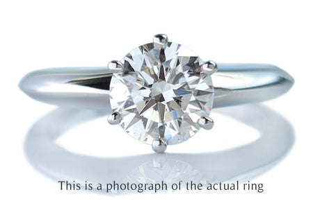Tiffany & Co 1.15ct H/SI1 Round Brilliant Diamond Engagement Ring - Bloomsbury Manor Ltd