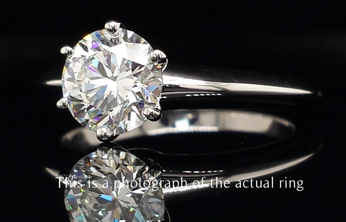 Tiffany & Co. 1.15ct H/SI1 Round Brilliant Diamond Engagement Ring - Bloomsbury Manor Ltd