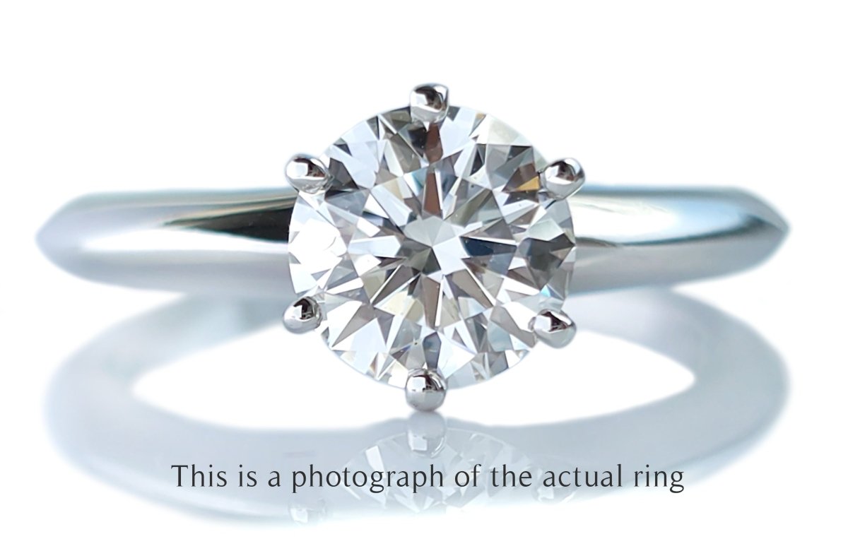 Tiffany & Co 1.15ct H/SI1 Round Brilliant Diamond Engagement Ring - Bloomsbury Manor Ltd