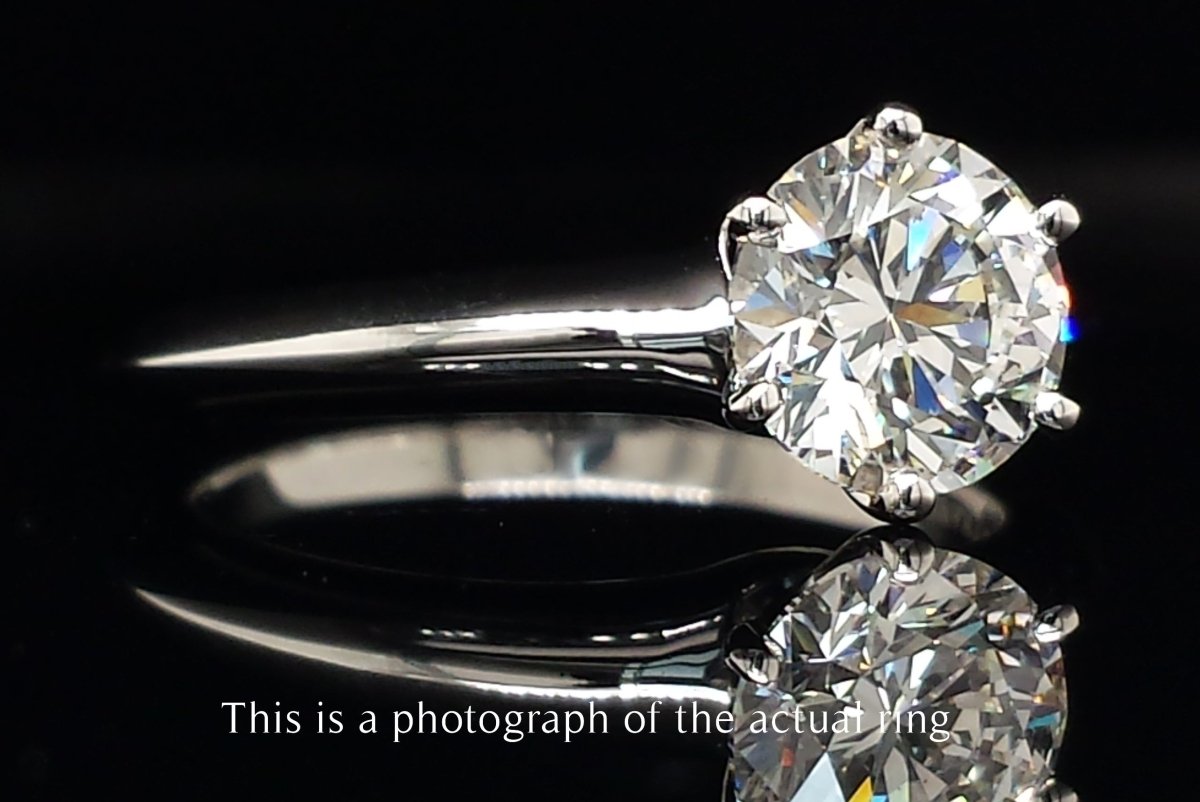 Tiffany & Co. 1.15ct H/SI1 Round Brilliant Diamond Engagement Ring - Bloomsbury Manor Ltd