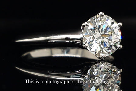 Tiffany & Co. 1.15ct H/SI1 Round Brilliant Diamond Engagement Ring - Bloomsbury Manor Ltd