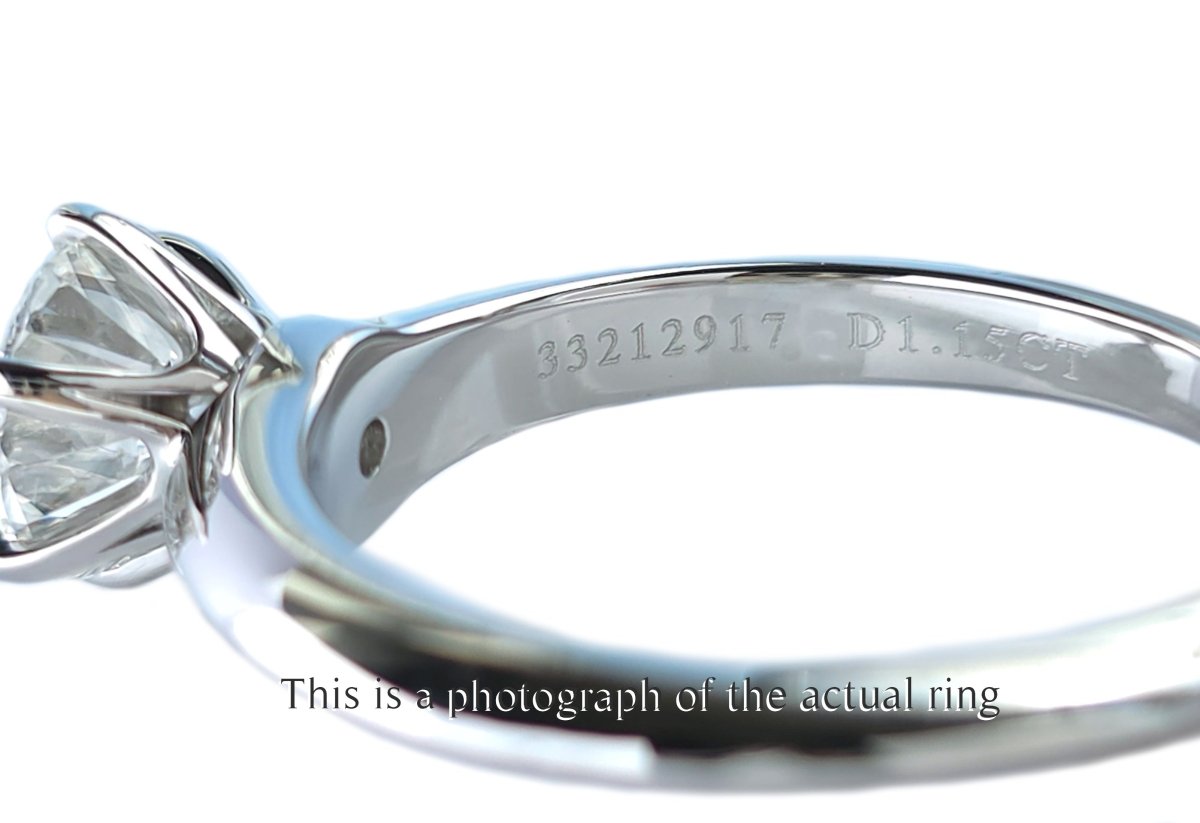 Tiffany & Co 1.15ct H/SI1 Round Brilliant Diamond Engagement Ring - Bloomsbury Manor Ltd
