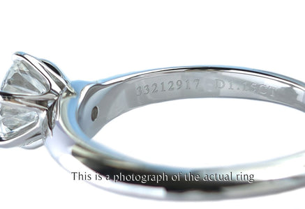 Tiffany & Co 1.15ct H/SI1 Round Brilliant Diamond Engagement Ring - Bloomsbury Manor Ltd