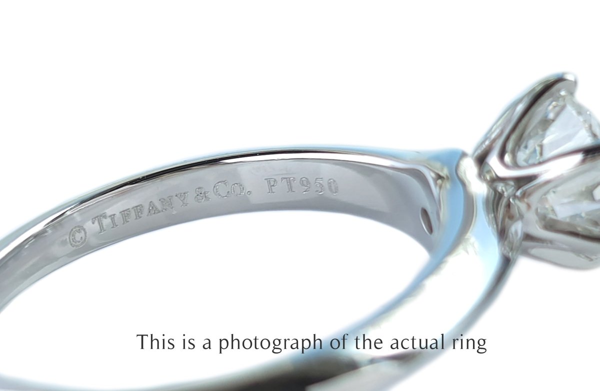 Tiffany & Co 1.15ct H/SI1 Round Brilliant Diamond Engagement Ring - Bloomsbury Manor Ltd
