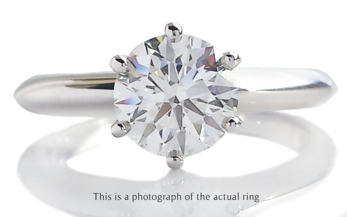 Tiffany & Co 1.17ct XXX H/VS2 Round Brilliant Diamond Engagement Ring - Bloomsbury Manor Ltd