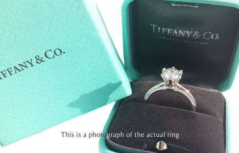 Tiffany & Co 1.17ct XXX H/VS2 Round Brilliant Diamond Engagement Ring - Bloomsbury Manor Ltd