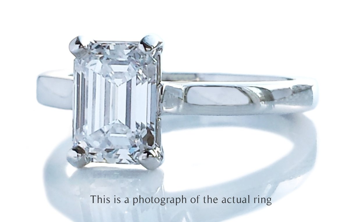 Tiffany & Co 1.19ct D/VS1 Emerald Cut Diamond Engagement Ring - Bloomsbury Manor Ltd