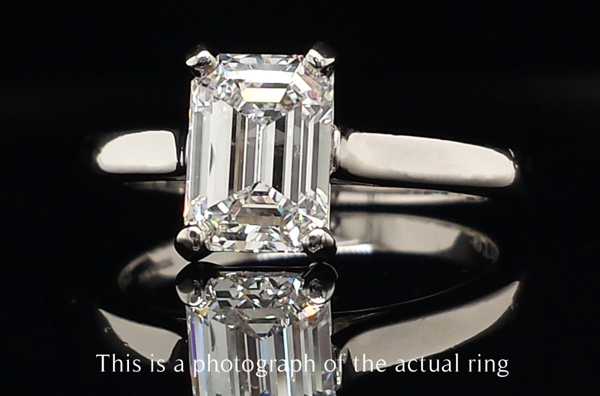 Tiffany & Co. 1.19ct D/VS1 Emerald Cut Diamond Engagement Ring - Bloomsbury Manor Ltd