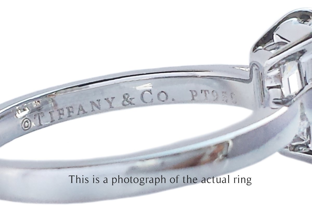 Tiffany & Co 1.19ct D/VS1 Emerald Cut Diamond Engagement Ring - Bloomsbury Manor Ltd