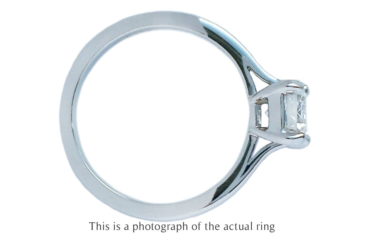 Tiffany & Co 1.19ct D/VS1 Emerald Cut Diamond Engagement Ring - Bloomsbury Manor Ltd