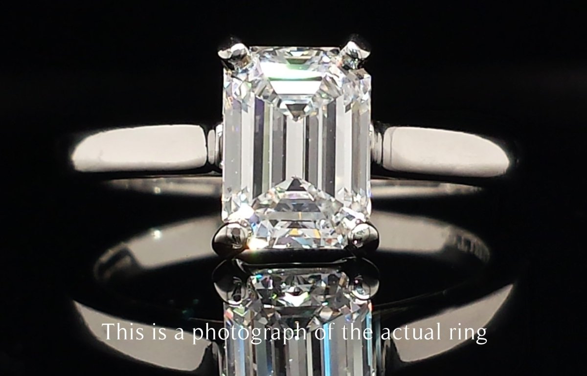 Tiffany & Co. 1.19ct D/VS1 Emerald Cut Diamond Engagement Ring - Bloomsbury Manor Ltd