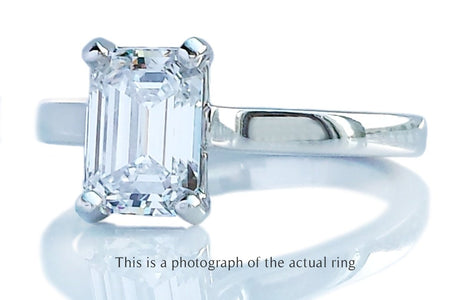 Tiffany & Co 1.19ct D/VS1 Emerald Cut Diamond Engagement Ring - Bloomsbury Manor Ltd