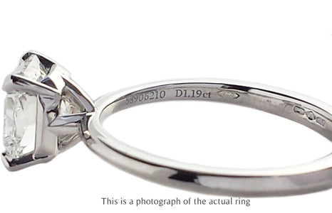 Tiffany & Co 1.19ct F/VVS2 True Diamond Engagement Ring - Bloomsbury Manor Ltd