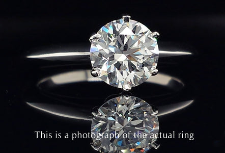 Tiffany & Co. 1.19ct H/VS2 Round Brilliant Diamond Engagement Ring - Bloomsbury Manor Ltd