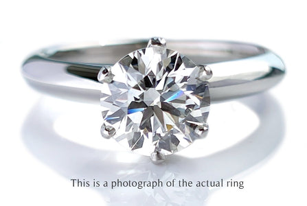 Tiffany & Co 1.19ct H/VS2 Round Brilliant Diamond Engagement Ring - Bloomsbury Manor Ltd