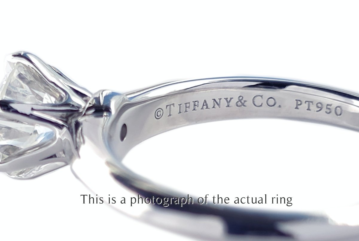 Tiffany & Co 1.19ct H/VS2 Round Brilliant Diamond Engagement Ring - Bloomsbury Manor Ltd